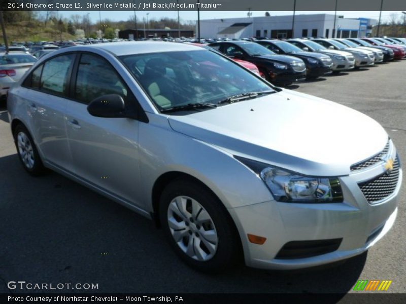 Silver Ice Metallic / Jet Black/Medium Titanium 2014 Chevrolet Cruze LS