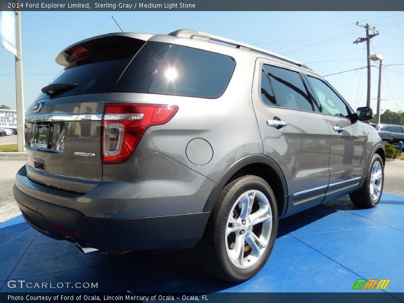 Sterling Gray / Medium Light Stone 2014 Ford Explorer Limited