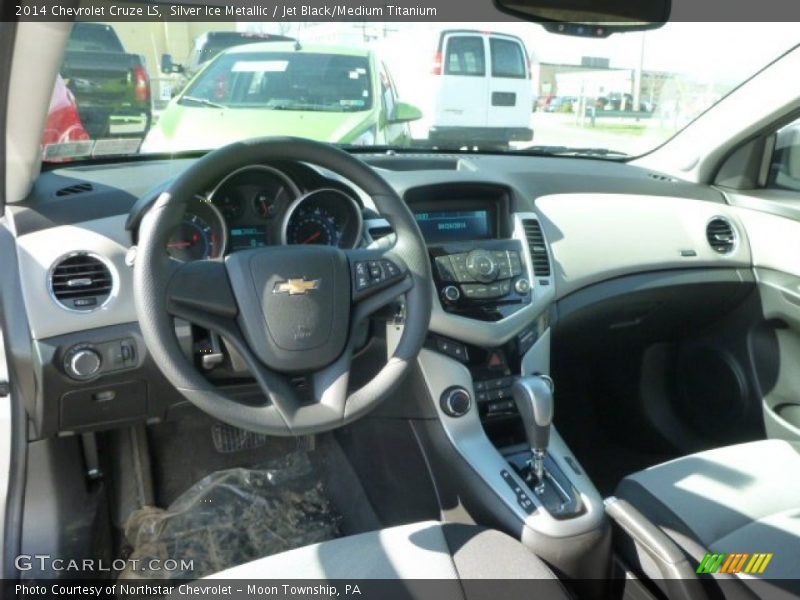 Silver Ice Metallic / Jet Black/Medium Titanium 2014 Chevrolet Cruze LS