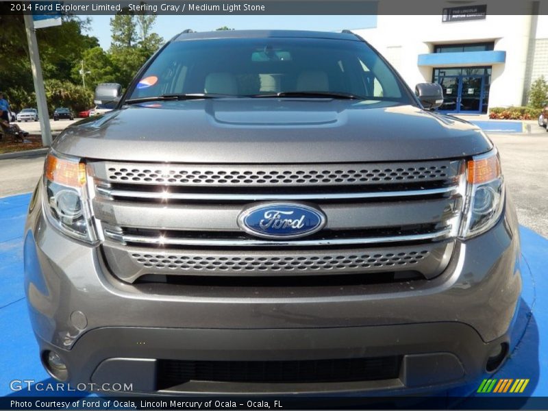 Sterling Gray / Medium Light Stone 2014 Ford Explorer Limited