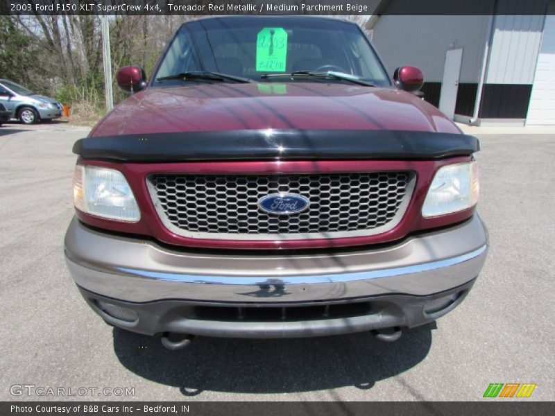 Toreador Red Metallic / Medium Parchment Beige 2003 Ford F150 XLT SuperCrew 4x4