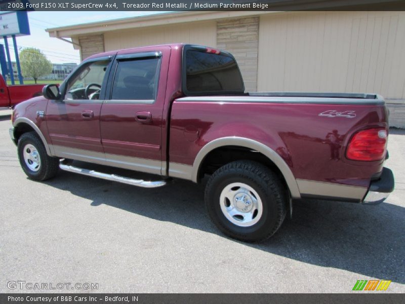 Toreador Red Metallic / Medium Parchment Beige 2003 Ford F150 XLT SuperCrew 4x4