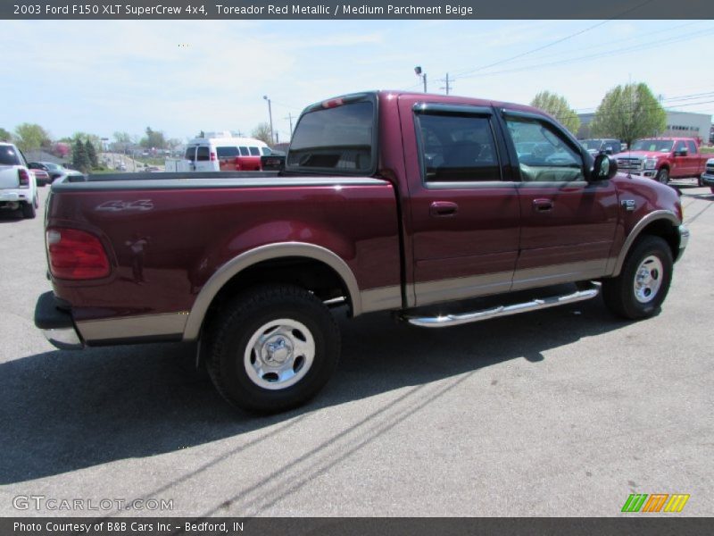 Toreador Red Metallic / Medium Parchment Beige 2003 Ford F150 XLT SuperCrew 4x4