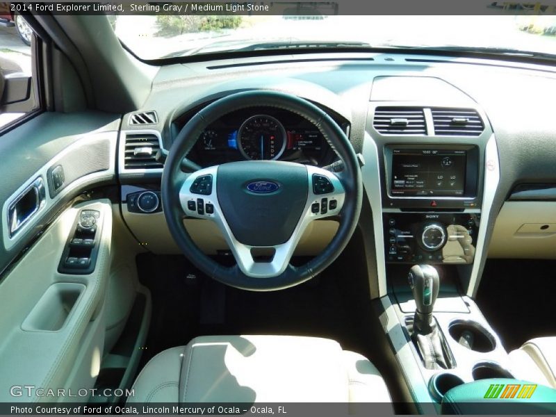 Sterling Gray / Medium Light Stone 2014 Ford Explorer Limited