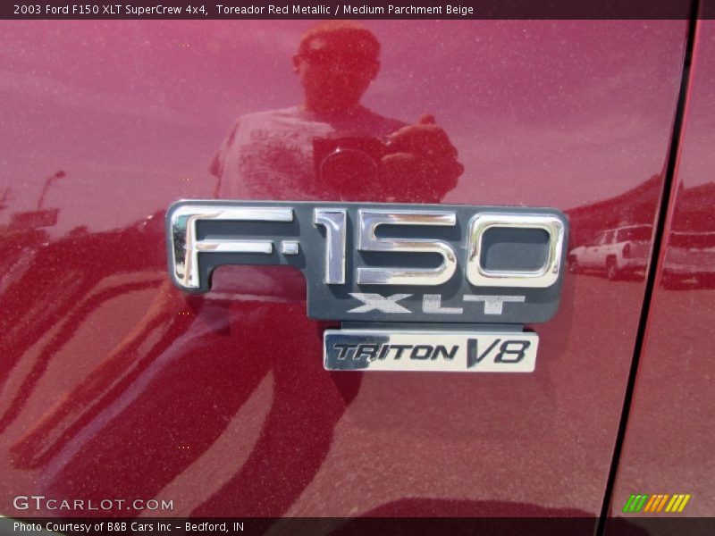 Toreador Red Metallic / Medium Parchment Beige 2003 Ford F150 XLT SuperCrew 4x4