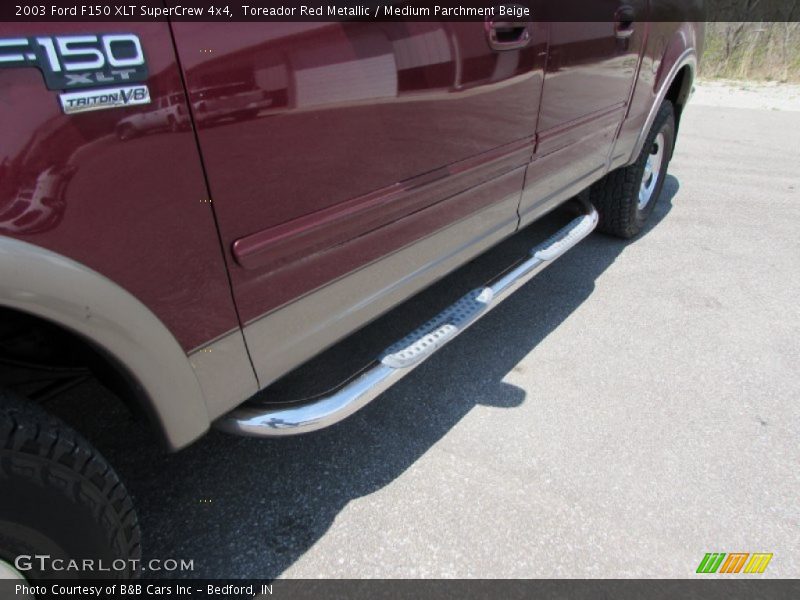Toreador Red Metallic / Medium Parchment Beige 2003 Ford F150 XLT SuperCrew 4x4