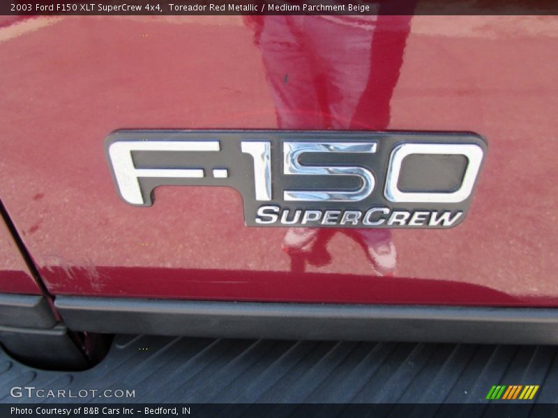 Toreador Red Metallic / Medium Parchment Beige 2003 Ford F150 XLT SuperCrew 4x4