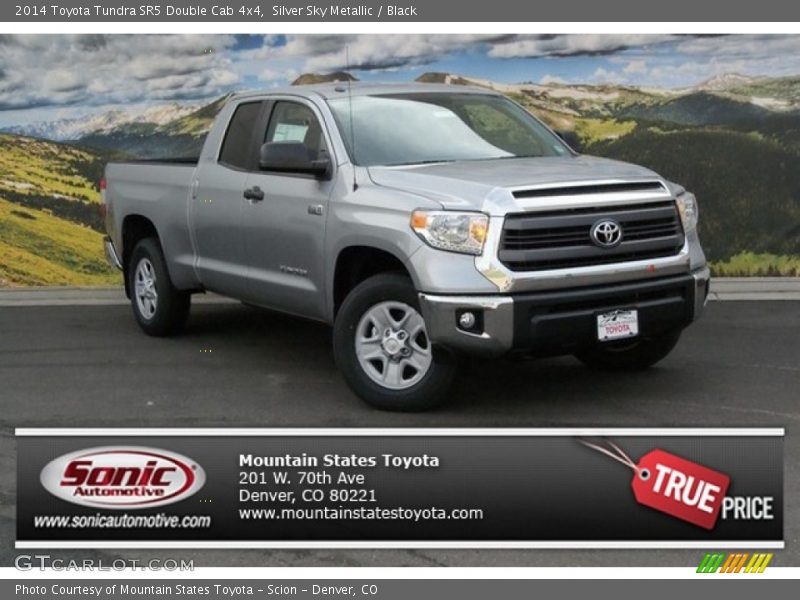 Silver Sky Metallic / Black 2014 Toyota Tundra SR5 Double Cab 4x4