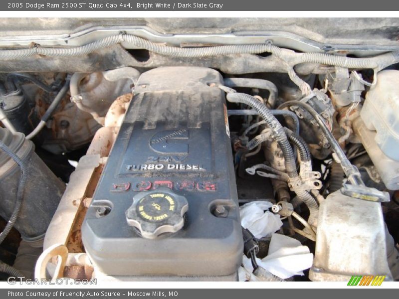Bright White / Dark Slate Gray 2005 Dodge Ram 2500 ST Quad Cab 4x4