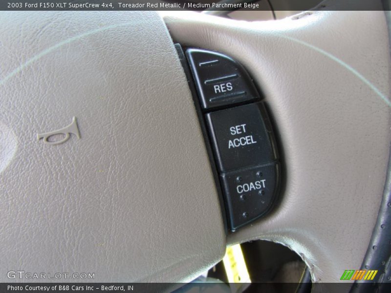 Toreador Red Metallic / Medium Parchment Beige 2003 Ford F150 XLT SuperCrew 4x4