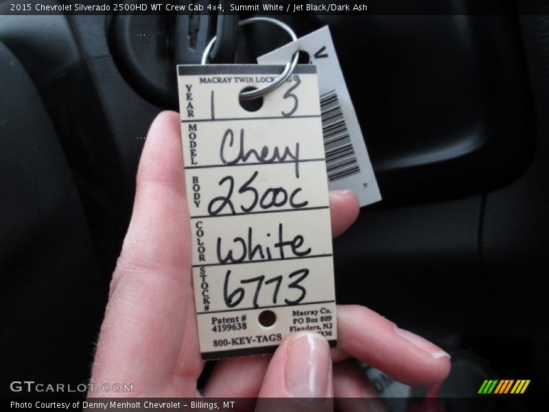 Summit White / Jet Black/Dark Ash 2015 Chevrolet Silverado 2500HD WT Crew Cab 4x4