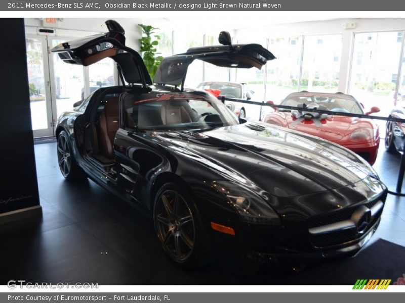 Obsidian Black Metallic / designo Light Brown Natural Woven 2011 Mercedes-Benz SLS AMG