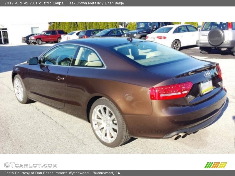 Teak Brown Metallic / Linen Beige 2012 Audi A5 2.0T quattro Coupe