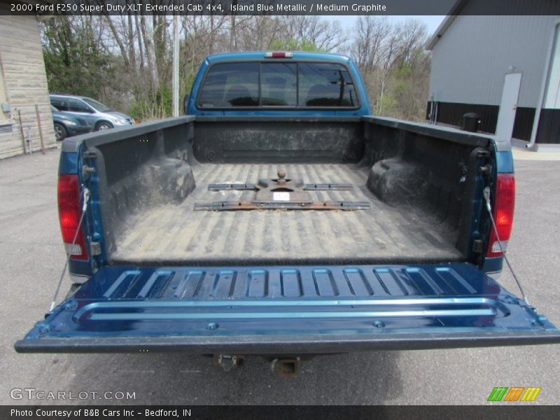 Island Blue Metallic / Medium Graphite 2000 Ford F250 Super Duty XLT Extended Cab 4x4