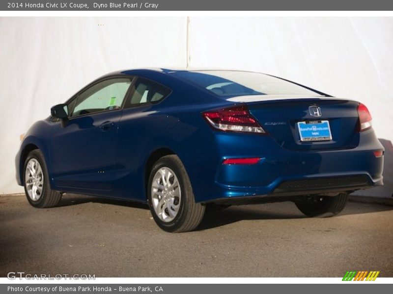 Dyno Blue Pearl / Gray 2014 Honda Civic LX Coupe