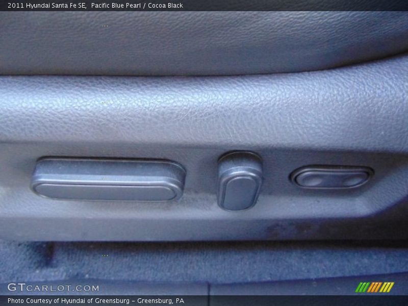 Pacific Blue Pearl / Cocoa Black 2011 Hyundai Santa Fe SE