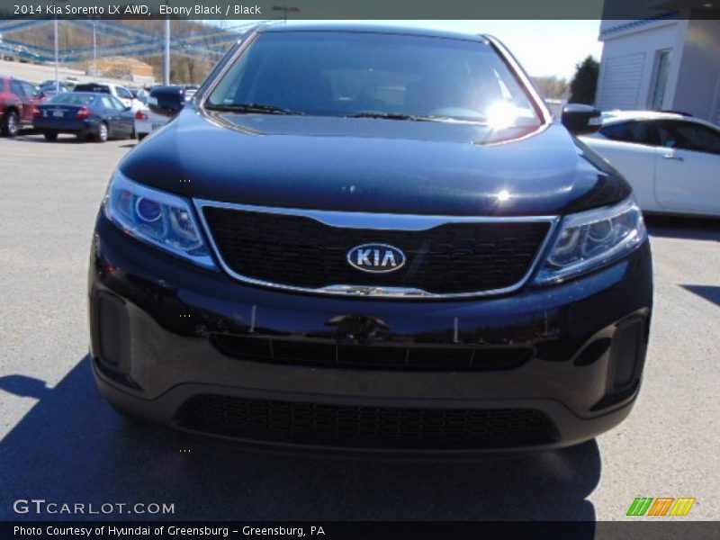 Ebony Black / Black 2014 Kia Sorento LX AWD