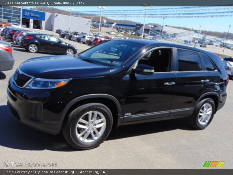 Ebony Black / Black 2014 Kia Sorento LX AWD