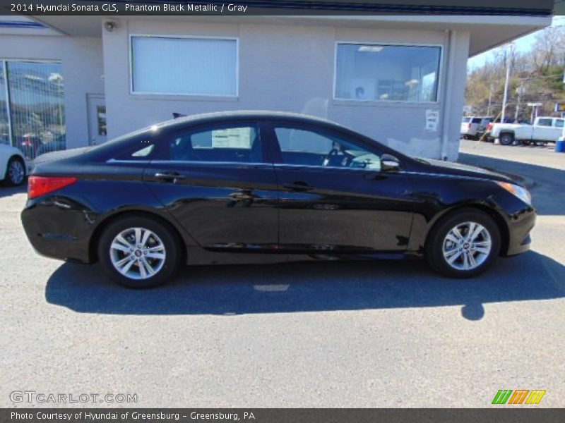 Phantom Black Metallic / Gray 2014 Hyundai Sonata GLS