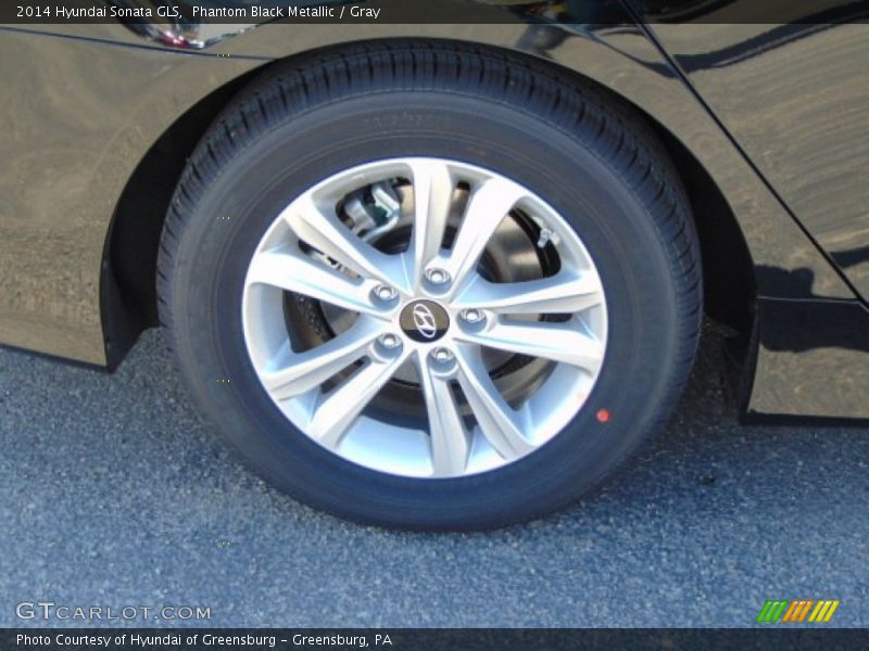 Phantom Black Metallic / Gray 2014 Hyundai Sonata GLS