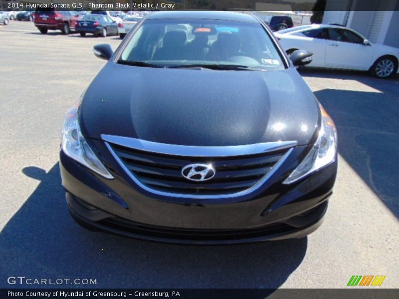 Phantom Black Metallic / Gray 2014 Hyundai Sonata GLS