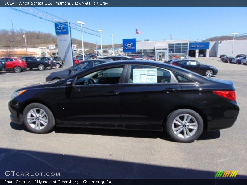 Phantom Black Metallic / Gray 2014 Hyundai Sonata GLS