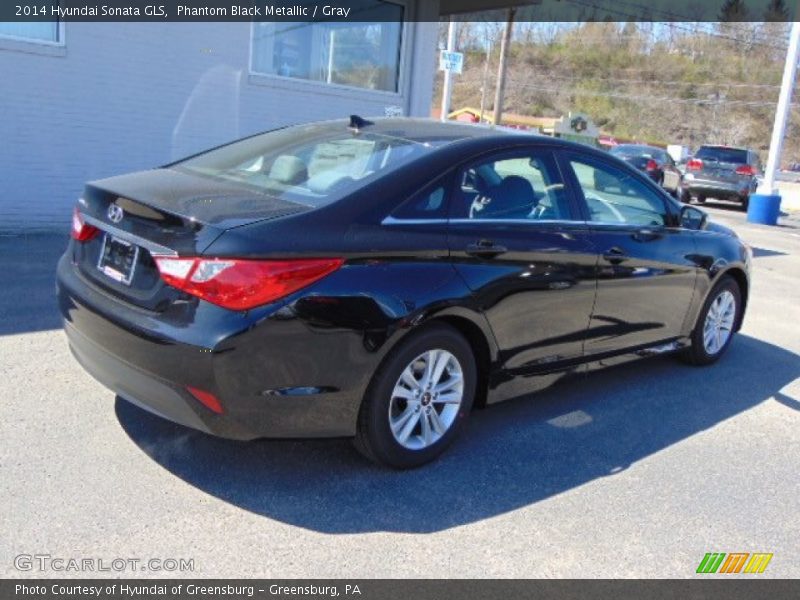 Phantom Black Metallic / Gray 2014 Hyundai Sonata GLS