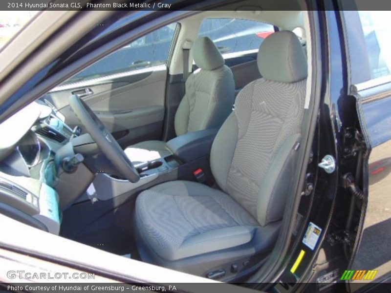 Phantom Black Metallic / Gray 2014 Hyundai Sonata GLS