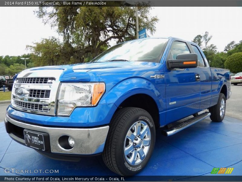Blue Flame / Pale Adobe 2014 Ford F150 XLT SuperCab