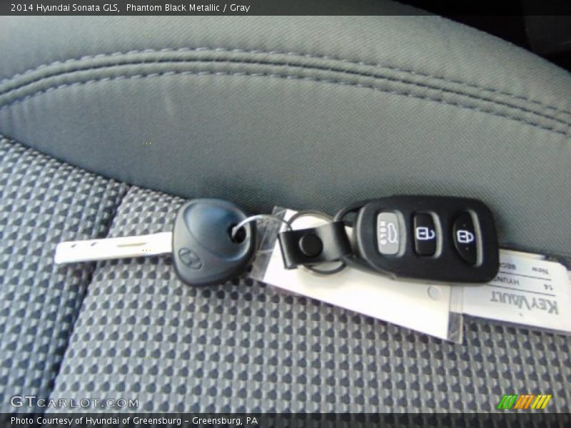 Phantom Black Metallic / Gray 2014 Hyundai Sonata GLS