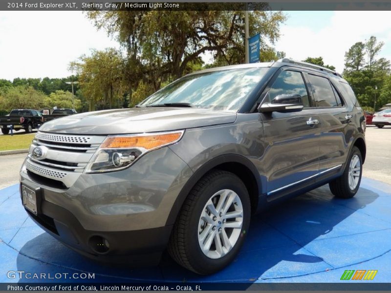 Sterling Gray / Medium Light Stone 2014 Ford Explorer XLT