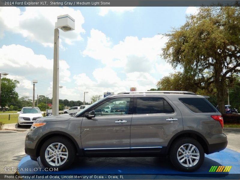 Sterling Gray / Medium Light Stone 2014 Ford Explorer XLT