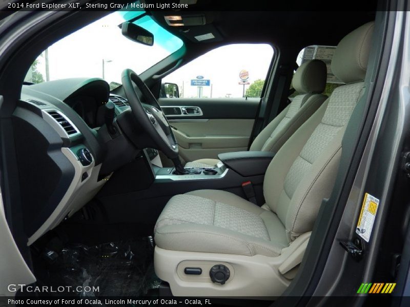 Sterling Gray / Medium Light Stone 2014 Ford Explorer XLT