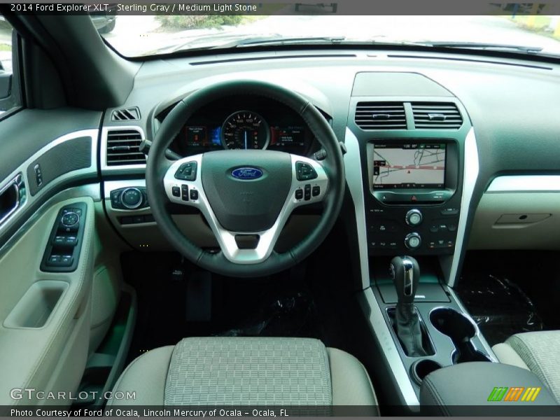 Sterling Gray / Medium Light Stone 2014 Ford Explorer XLT