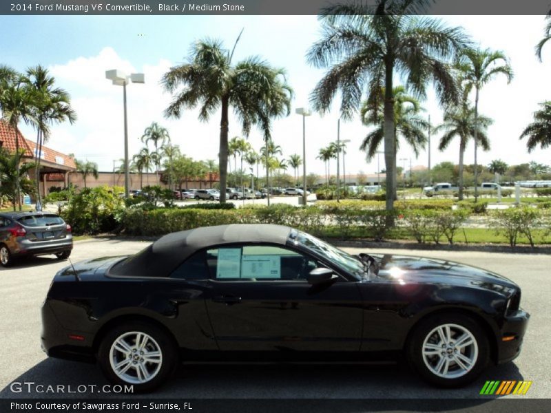 Black / Medium Stone 2014 Ford Mustang V6 Convertible