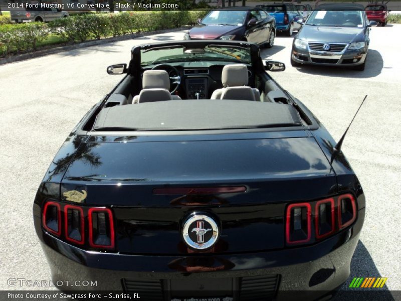 Black / Medium Stone 2014 Ford Mustang V6 Convertible