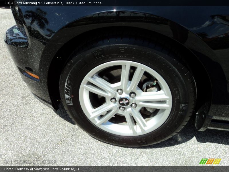 Black / Medium Stone 2014 Ford Mustang V6 Convertible