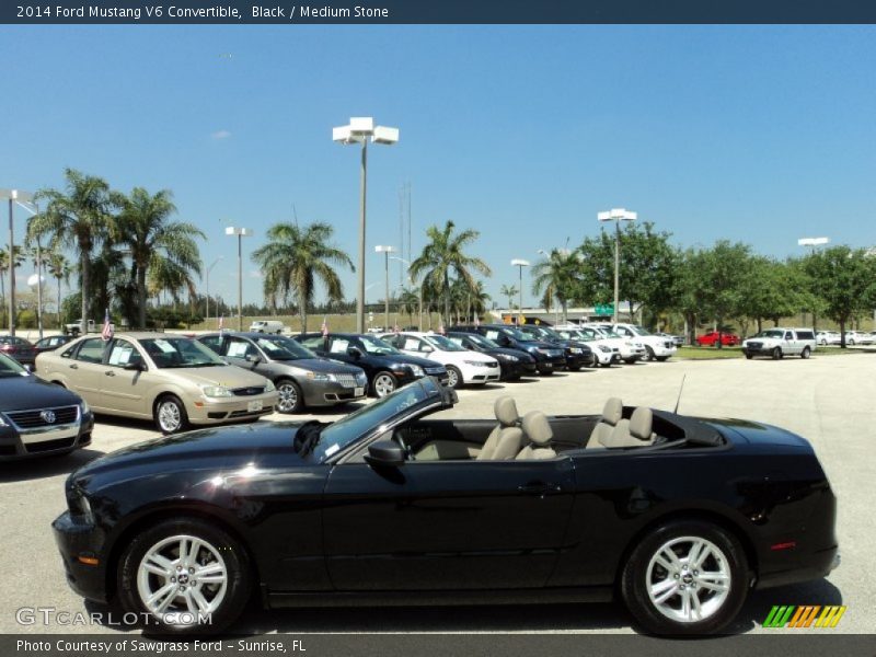 Black / Medium Stone 2014 Ford Mustang V6 Convertible
