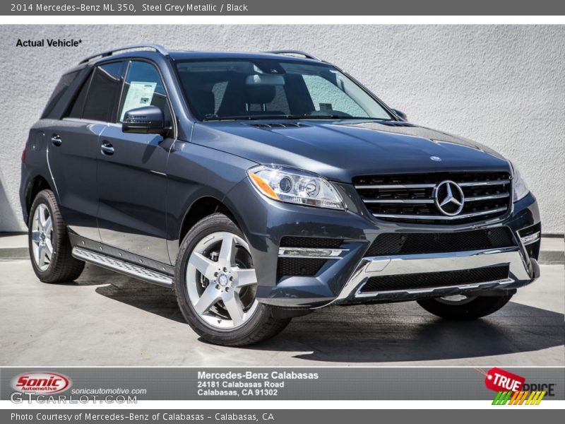 Steel Grey Metallic / Black 2014 Mercedes-Benz ML 350