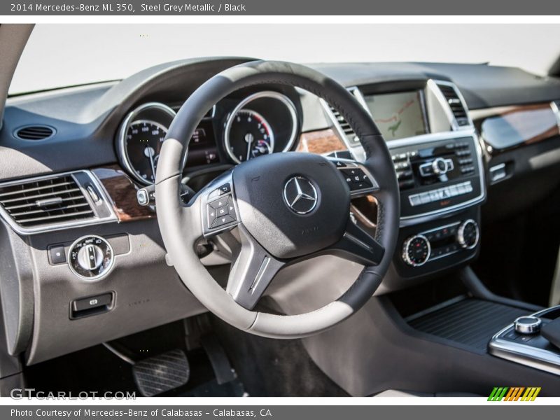 Steel Grey Metallic / Black 2014 Mercedes-Benz ML 350