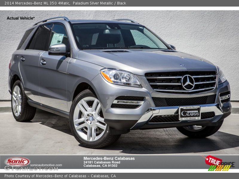 Paladium Silver Metallic / Black 2014 Mercedes-Benz ML 350 4Matic