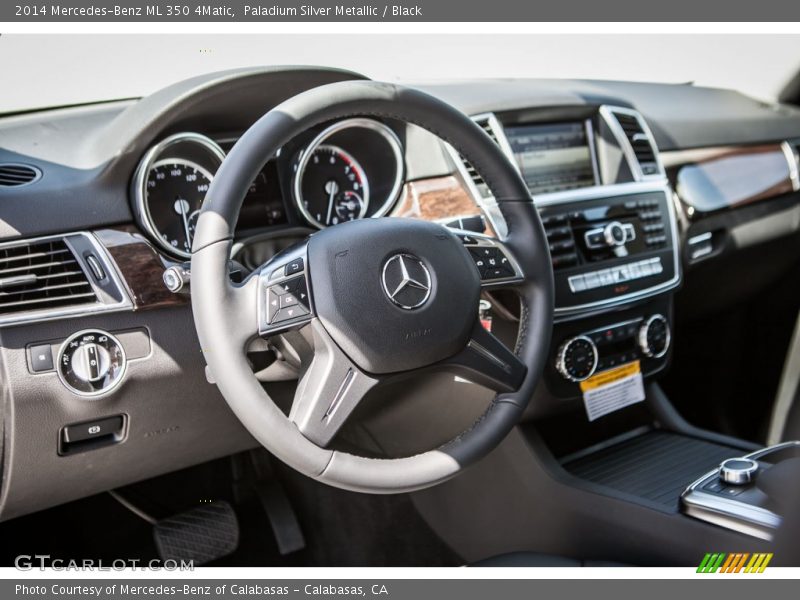 Paladium Silver Metallic / Black 2014 Mercedes-Benz ML 350 4Matic