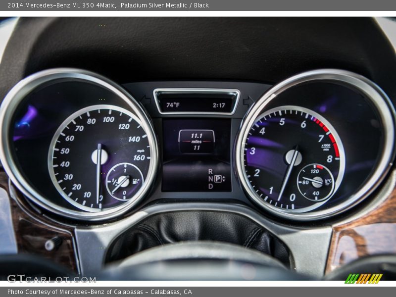 Paladium Silver Metallic / Black 2014 Mercedes-Benz ML 350 4Matic