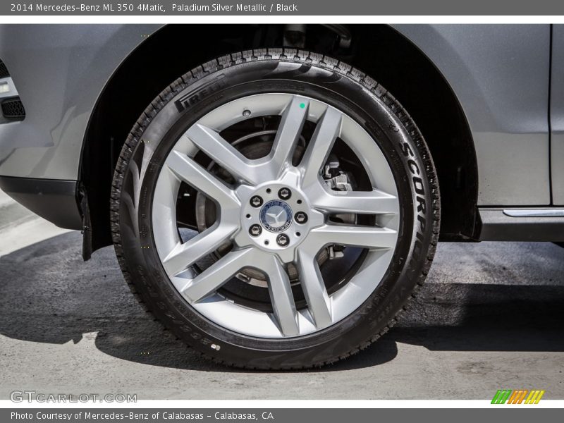 Paladium Silver Metallic / Black 2014 Mercedes-Benz ML 350 4Matic