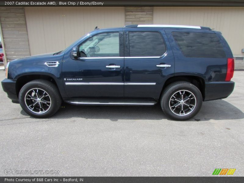 Blue Chip / Ebony/Ebony 2007 Cadillac Escalade AWD