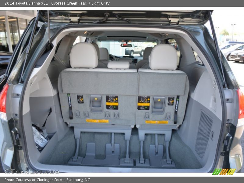 Cypress Green Pearl / Light Gray 2014 Toyota Sienna XLE