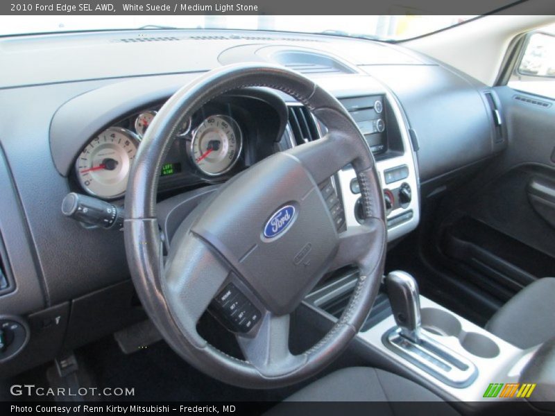 White Suede / Medium Light Stone 2010 Ford Edge SEL AWD
