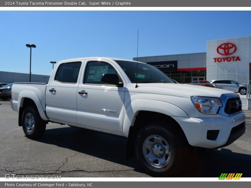 Super White / Graphite 2014 Toyota Tacoma Prerunner Double Cab