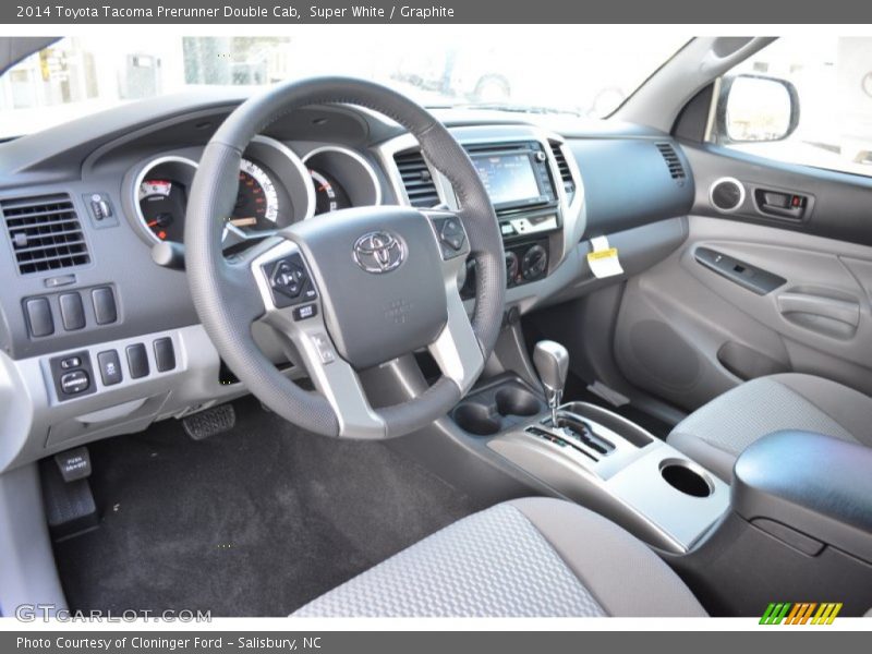 Super White / Graphite 2014 Toyota Tacoma Prerunner Double Cab