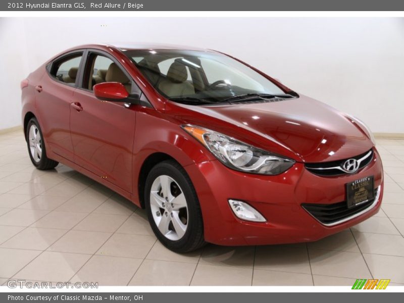 Red Allure / Beige 2012 Hyundai Elantra GLS